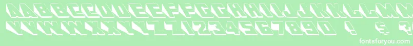 SlantsRegular Font – White Fonts on Green Background