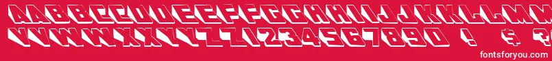 SlantsRegular-Schriftart – Weiße Schriften auf rotem Hintergrund