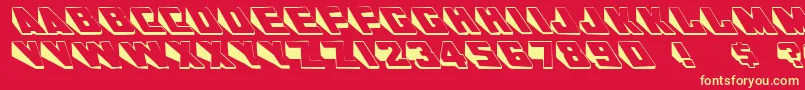 SlantsRegular Font – Yellow Fonts on Red Background