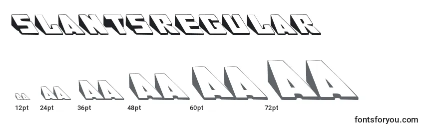 Размеры шрифта SlantsRegular