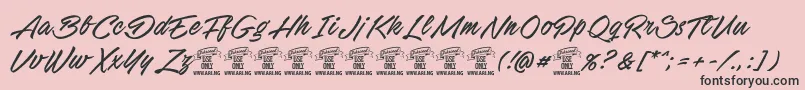 StackyardPersonalUse Font – Black Fonts on Pink Background