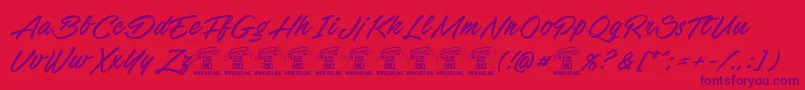 StackyardPersonalUse Font – Purple Fonts on Red Background
