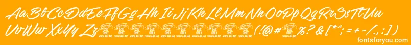 StackyardPersonalUse Font – White Fonts on Orange Background