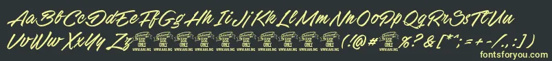 StackyardPersonalUse Font – Yellow Fonts on Black Background