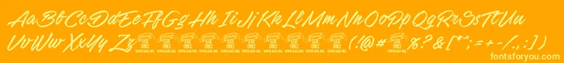 StackyardPersonalUse Font – Yellow Fonts on Orange Background