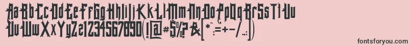 フォントAlleghenypaRegular – ピンクの背景に黒い文字