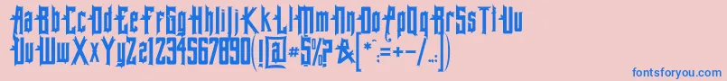 AlleghenypaRegular Font – Blue Fonts on Pink Background