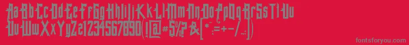 フォントAlleghenypaRegular – 赤い背景に灰色の文字