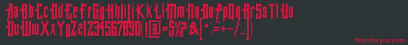 AlleghenypaRegular Font – Red Fonts on Black Background