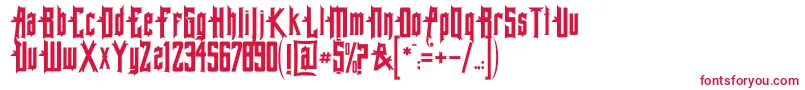 Шрифт AlleghenypaRegular – красные шрифты на белом фоне