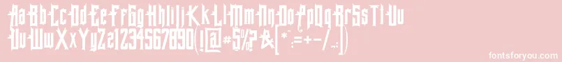 フォントAlleghenypaRegular – ピンクの背景に白い文字