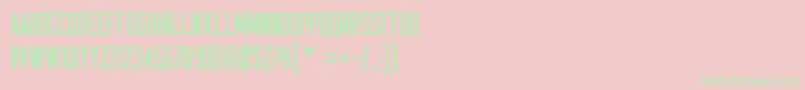 CasualHardcore Font – Green Fonts on Pink Background