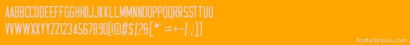 CasualHardcore Font – Pink Fonts on Orange Background