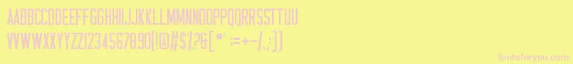 CasualHardcore Font – Pink Fonts on Yellow Background