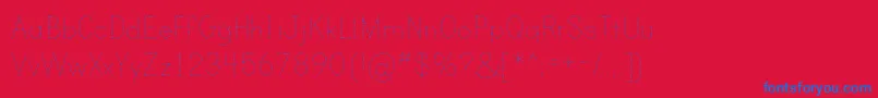 PrintDashedTt Font – Blue Fonts on Red Background