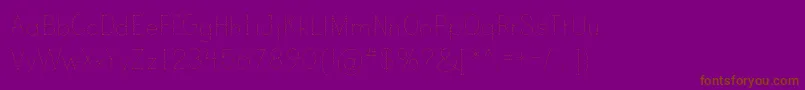 Czcionka PrintDashedTt – brązowe czcionki na fioletowym tle