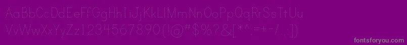 PrintDashedTt Font – Gray Fonts on Purple Background