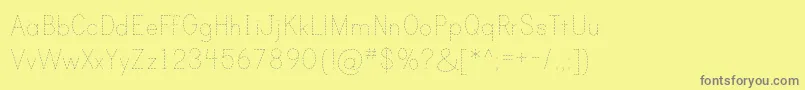 PrintDashedTt Font – Gray Fonts on Yellow Background