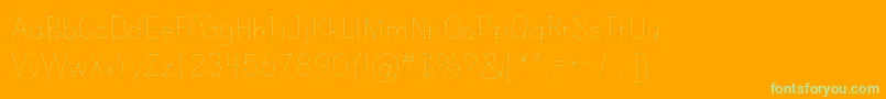Police PrintDashedTt – polices vertes sur fond orange