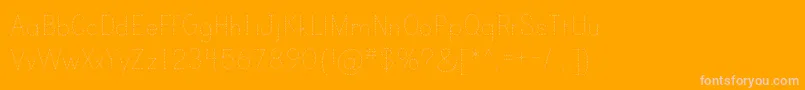 Шрифт PrintDashedTt – розовые шрифты на оранжевом фоне