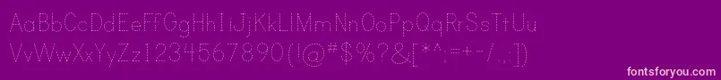 PrintDashedTt Font – Pink Fonts on Purple Background