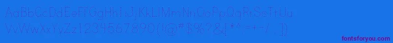 PrintDashedTt Font – Purple Fonts on Blue Background