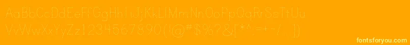 PrintDashedTt Font – Yellow Fonts on Orange Background