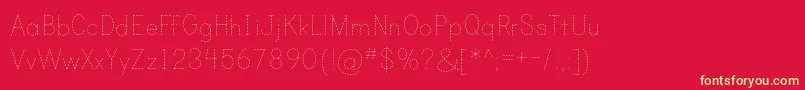 PrintDashedTt Font – Yellow Fonts on Red Background