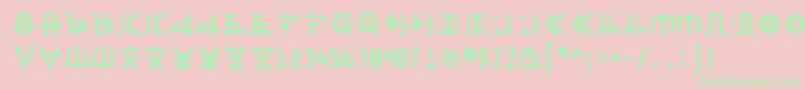 Anyong Font – Green Fonts on Pink Background