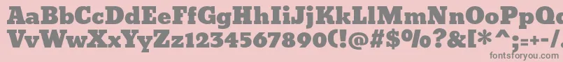 Bevan Font – Gray Fonts on Pink Background