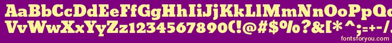 Bevan Font – Yellow Fonts on Purple Background