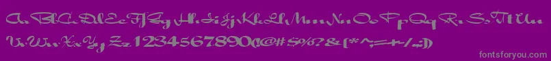 Absalom-Schriftart – Graue Schriften auf violettem Hintergrund