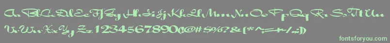 Absalom-Schriftart – Grüne Schriften auf grauem Hintergrund