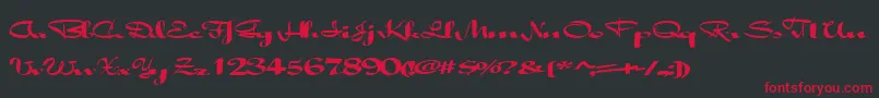 Absalom Font – Red Fonts on Black Background