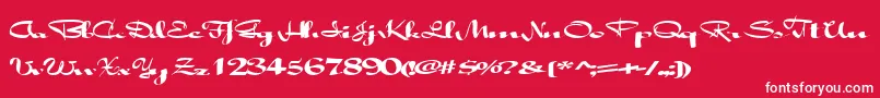 Absalom Font – White Fonts on Red Background