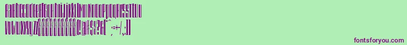 Fonte ASograRuthFfp – fontes roxas em um fundo verde