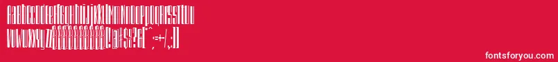 Fonte ASograRuthFfp – fontes brancas em um fundo vermelho