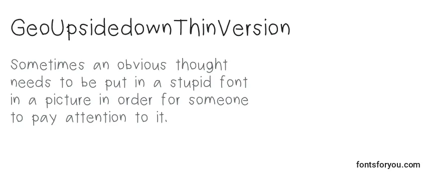 GeoUpsidedownThinVersion Font