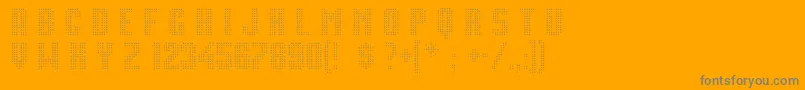 MovieStar Font – Gray Fonts on Orange Background