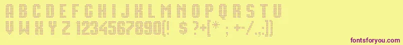 MovieStar Font – Purple Fonts on Yellow Background