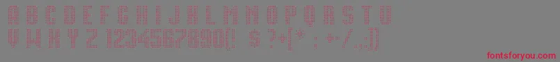 MovieStar Font – Red Fonts on Gray Background