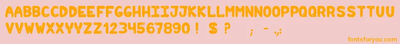 Hilarious Font – Orange Fonts on Pink Background