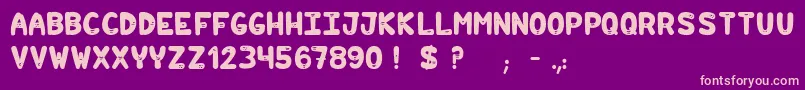 Hilarious Font – Pink Fonts on Purple Background