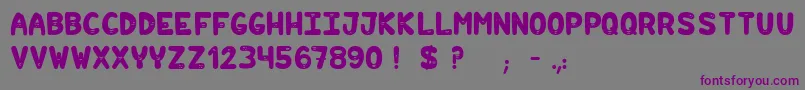 Hilarious Font – Purple Fonts on Gray Background