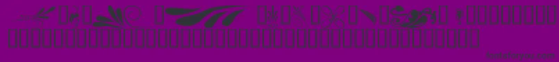 fuente KrSimpleFleur6 – Fuentes Negras Sobre Fondo Morado
