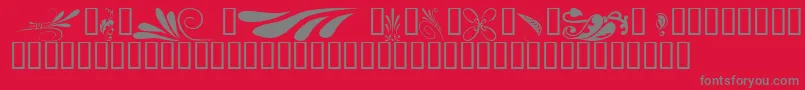 More about KrSimpleFleur6 Font KrSimpleFleur6 Font – Gray Fonts on Red Background