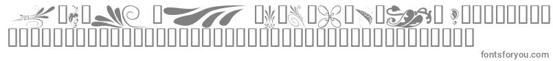 フォントKrSimpleFleur6 – 灰色のフォント
