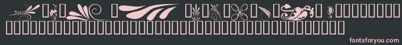 KrSimpleFleur6 Font – Pink Fonts on Black Background