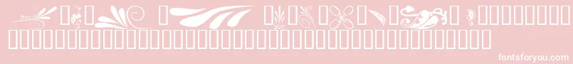 KrSimpleFleur6 Font – White Fonts on Pink Background