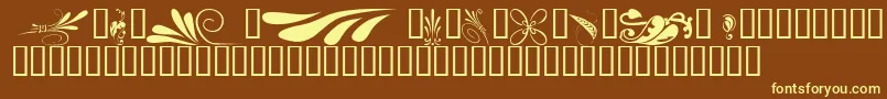 Más sobre la fuente KrSimpleFleur6 fuente KrSimpleFleur6 – Fuentes Amarillas Sobre Fondo Marrón